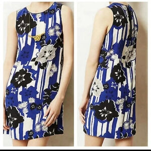 Maeve Anthropologie Canna Silk Shift Dress